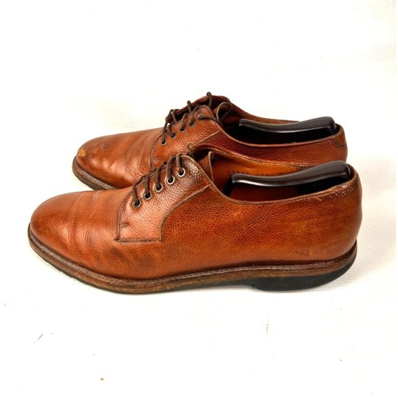 Salvatore Ferragamo Studio Shoes Brown Derby Made In Italy Men\'s 8D Nice